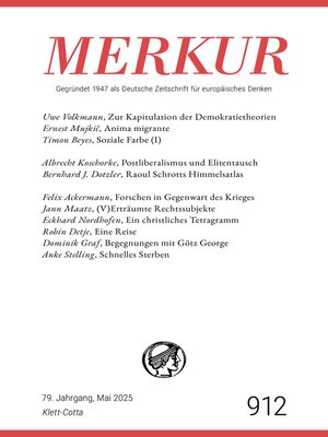 cover image of MERKUR 5/2025, Jg.79